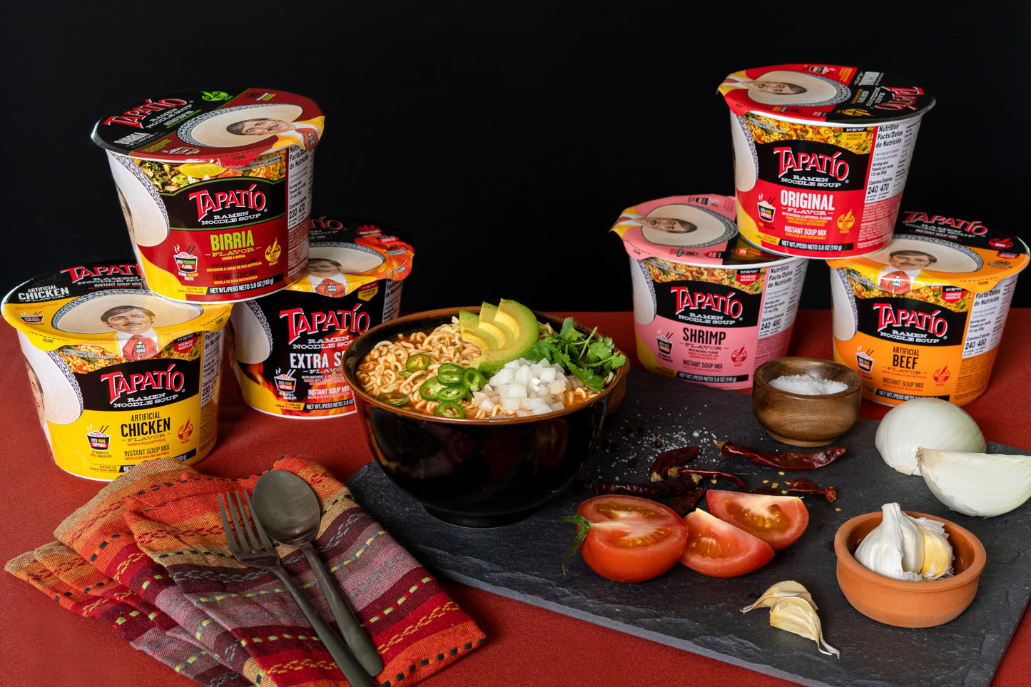 Tapatio Spicy Ramen Noodle Soup Big Bowl - Extra Spicy Flavor - 3.88 Oz (Bulk Case Of 6)