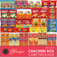 Blunon Crackers Variety Pack - Individually Wrapped Assortment - 40 Count Snack Pack
