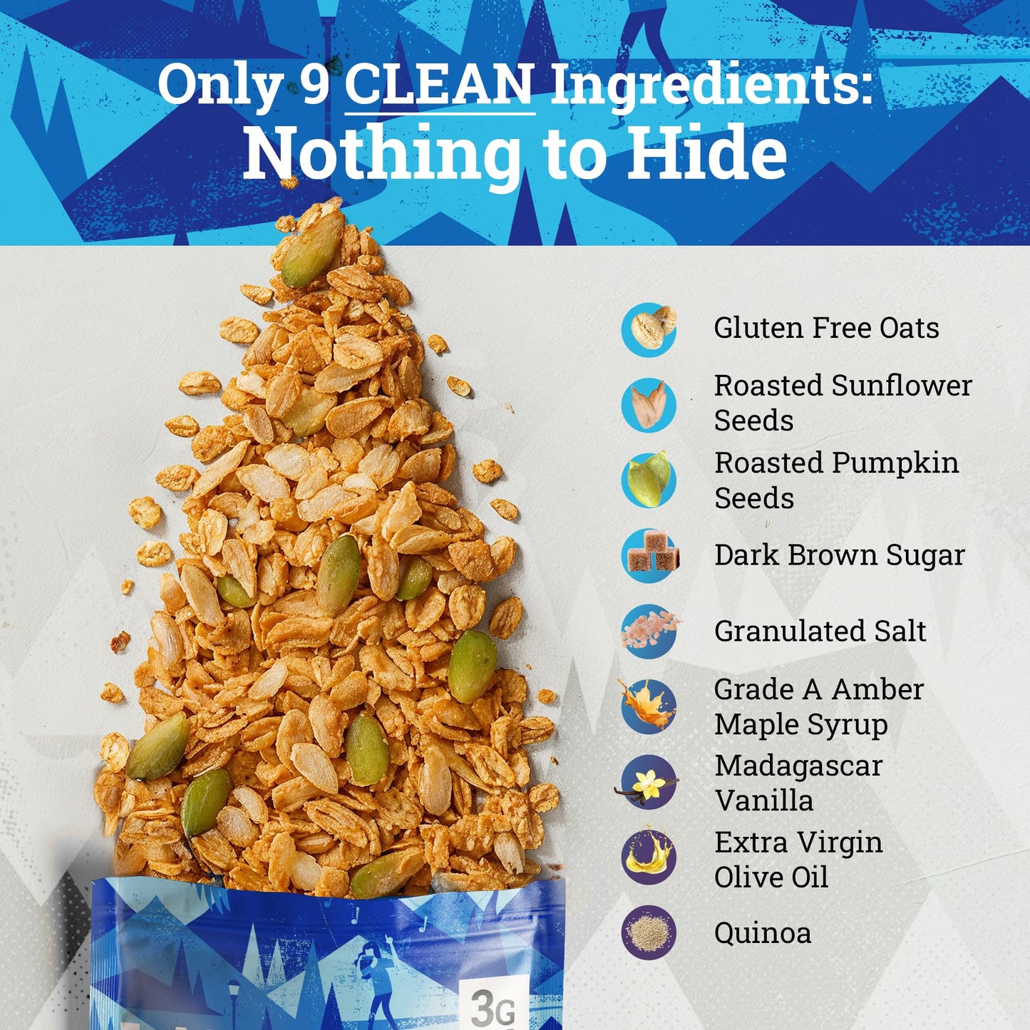 Ladera Foods Vanilla Quinoa Granola - Low Sugar, Gluten Free, Vegan - 11 oz