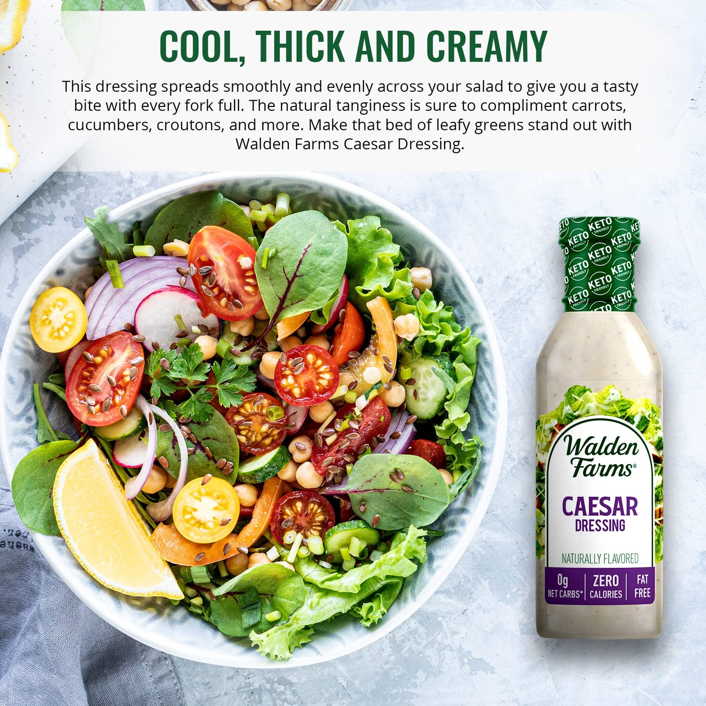 Walden Farms Calorie Free Dressing Caesar -- 12 Fl Oz - 2 Pc