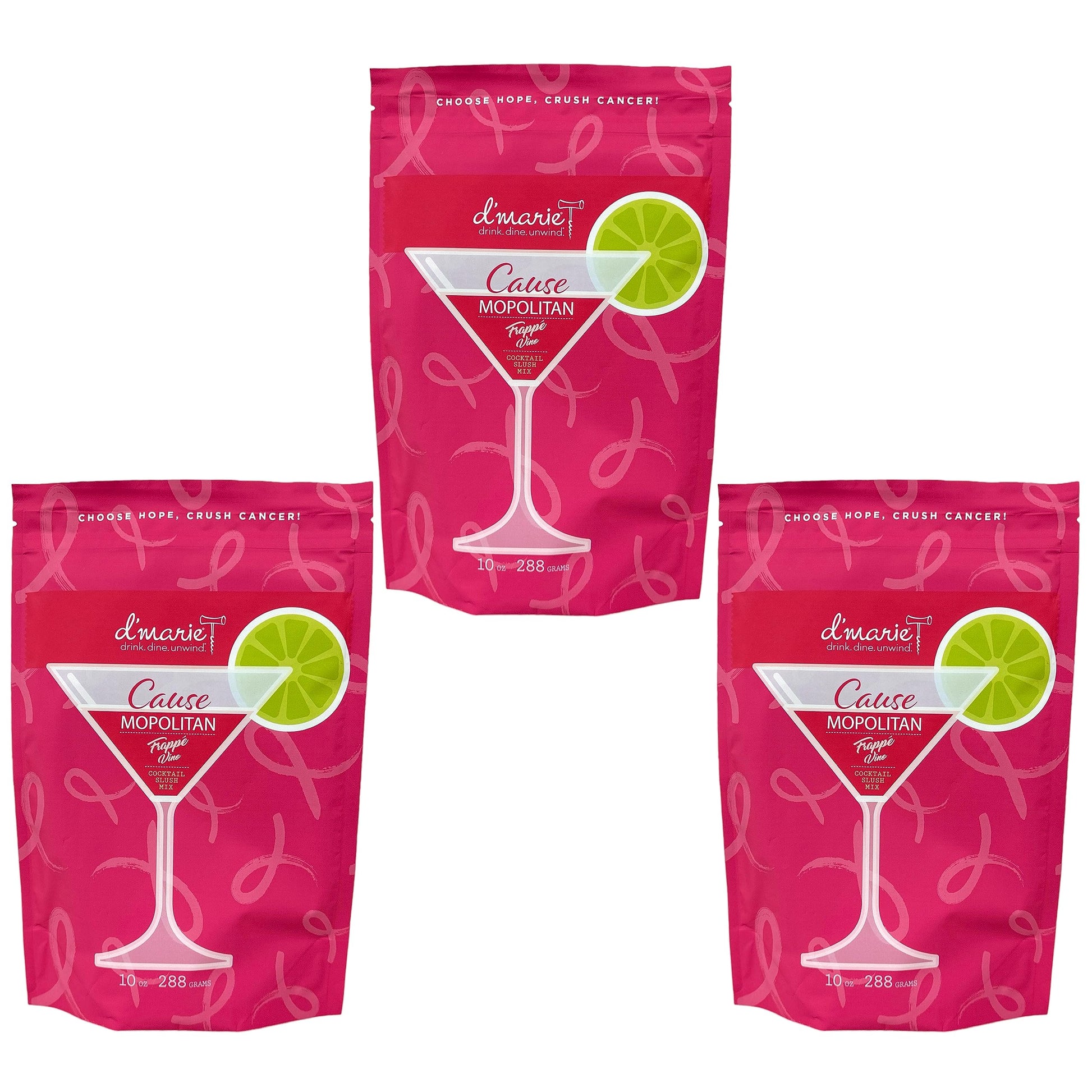 Frozen Mixed Flavor Drink Mix - Each Bag Makes 12 Cosmopolitan Slushies - Drink Powder Pouches For Beverage-Style - All Natural Low Sugar Mixer  No Blender Needed  3 Pack