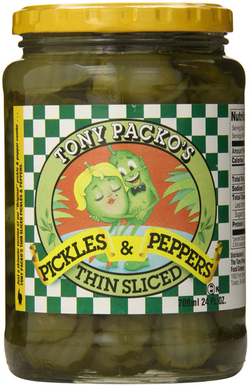Tony Packo Thin Sliced Pickles And Peppers, 24 Ounce