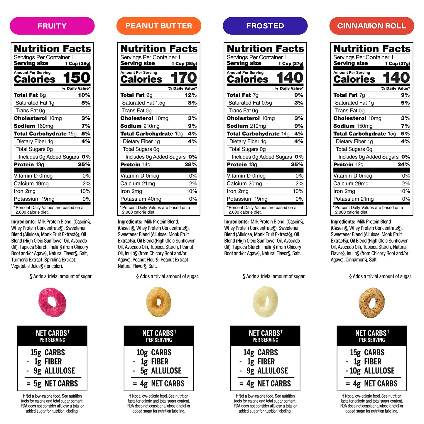 Magic Spoon Cereal, Variety 8-Pack Single Serve Cups - Keto & Low Carb Lifestyles, Gluten & Grain Free, High Protein, 0G Sugar