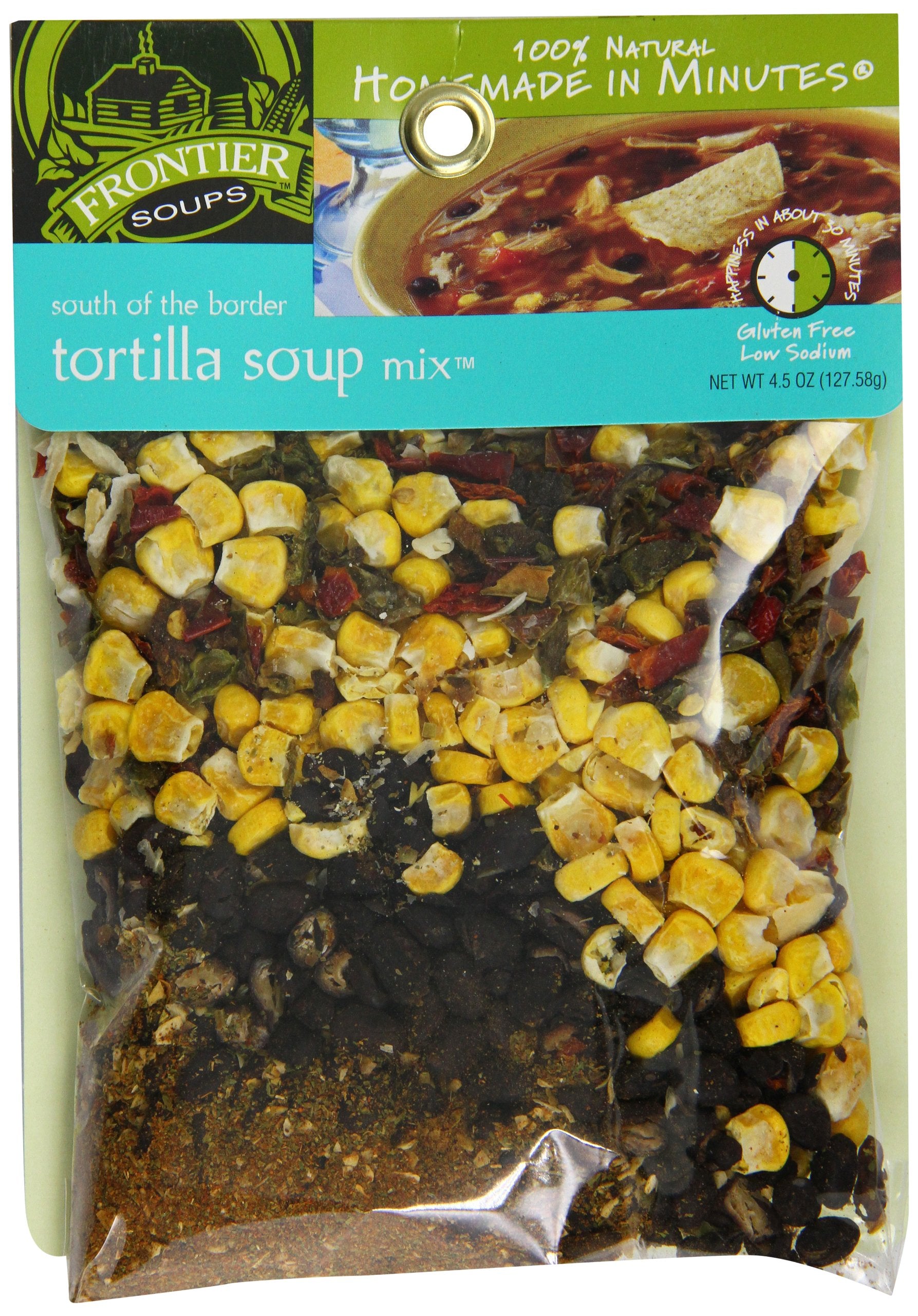 Frontier Soups Homemade In Minutes South Of The Border Tortilla Soup, 4.5-Ounce Bags (Pack of 4)