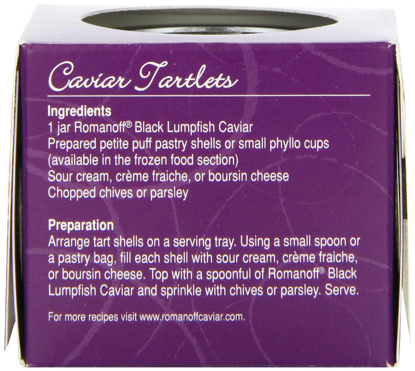 Romanoff Caviar Black Lumpfish, 2 Oz, Whole