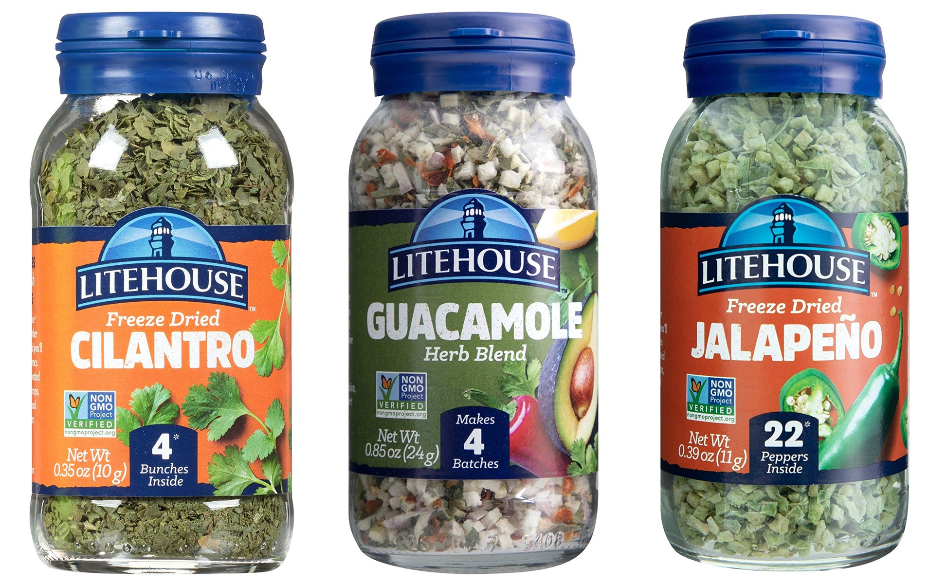 Litehouse Freeze Dried Herbs, Flavors Of Easy Guacamole (Guacamole, Jalapeno, Cilantro) - Substitute For Fresh Guacamole, Makes