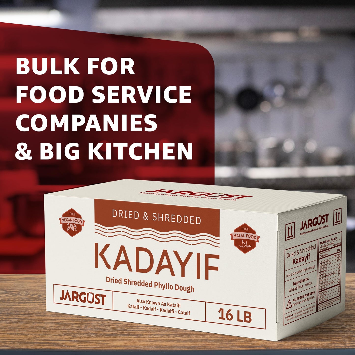 Bulk Dried & Shredded Kataifi 16lb  Shredded Fillo Dough  Pastry Dough  Chopped Katayif  Ingredient for The Viral Dubai Pistachio Chocolate Bar  Shredded Phyllo  Kunafa  Knafeh  Katifi