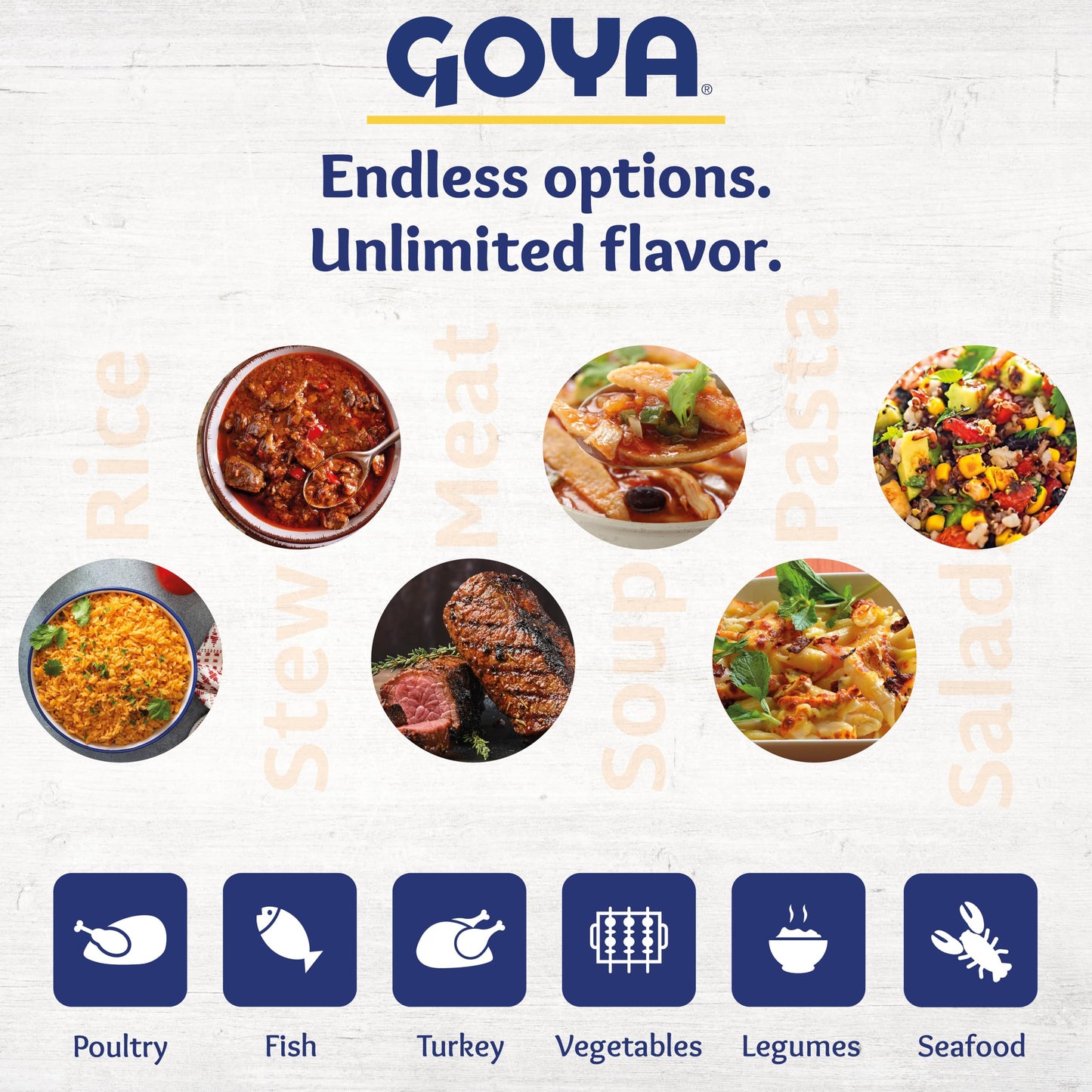 Adobo All Purpose Seasoning with Cumin by Goya, Poultry, Seafood, Meat, and Vegetable Seasoning, Fat Free and Calorie Free Latin
