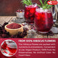 FRESHDRINKUS Hibiscus Flower Herbal Tea, 100% Natural, 22oz, No Additives, Caffeine-Free, Vegan, Model TS0417-B700ML-M982