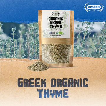 Apsogo Dried Organic Thyme From Greece - Premium Quality & Exceptional Taste, Perfect As A Spice Or Thyme Tea (7.05Oz)