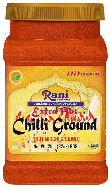 Rani Extra Hot Chilli Powder Indian Spice 32oz (2lbs) 908g PET Jar ~ All Natural | No Color added | Gluten Friendly | Vegan | NO