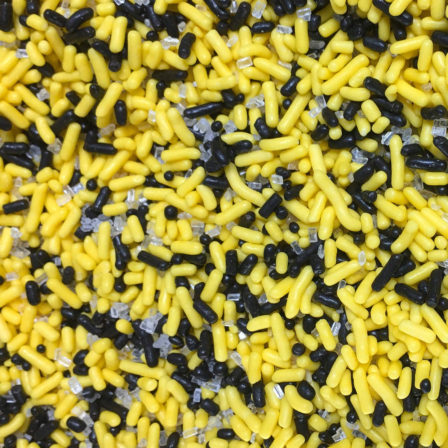 Sprinkle Deco Edible Confetti Sprinkles 6oz - BumbleBee Yellow Black White for Cake, Cookie, Cupcake, Ice Cream, Donut