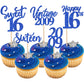 30PCS Happy 16th Birthday Cupcake Toppers Cheers to 16 Vintage 2009 Cupcake Picks Sweet 16 Sixteen 16th Birthday Decorations for