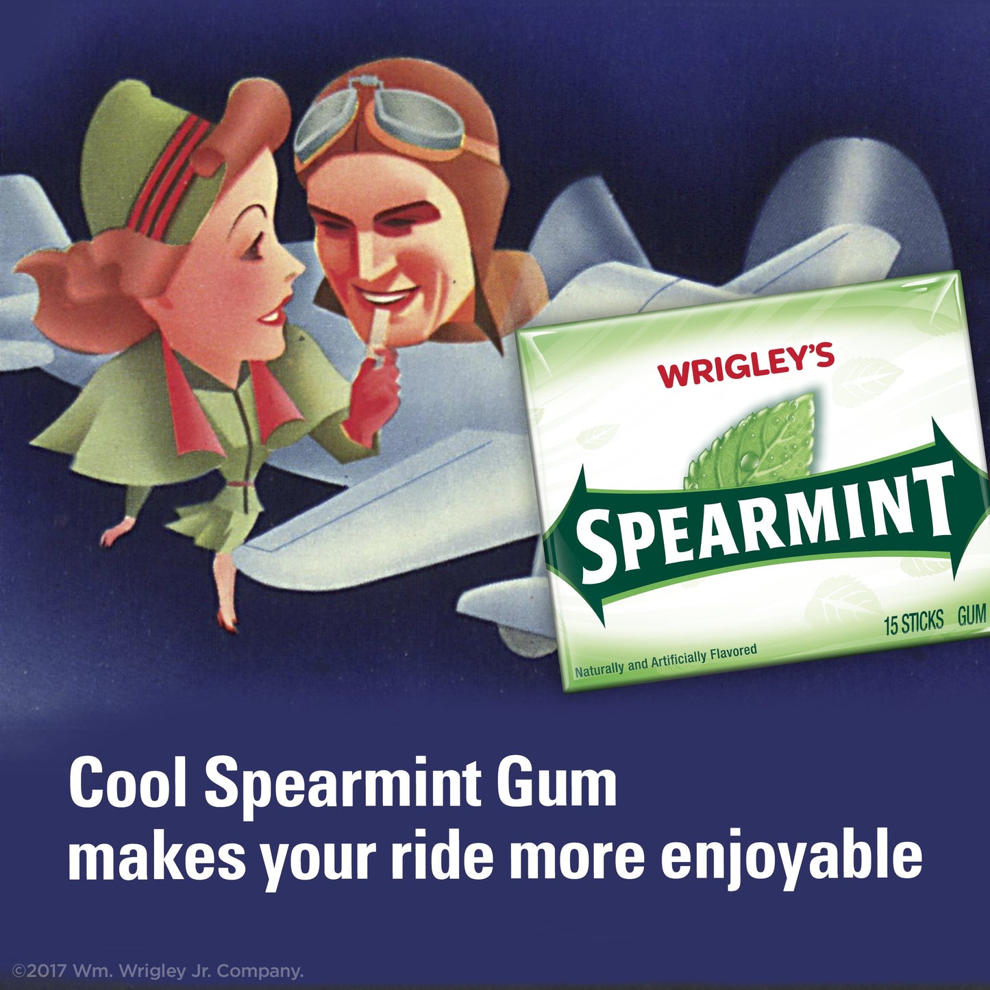 Wrigleys Spearmint, 15-Count (Pack Of 10)