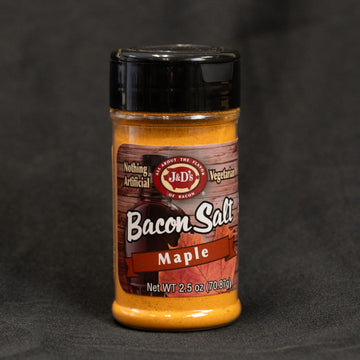 J&Ds Bacon Salt, Maple, 2.5 Ounce, Bacon Flavored Seasoning, Kosher, Vegetarian