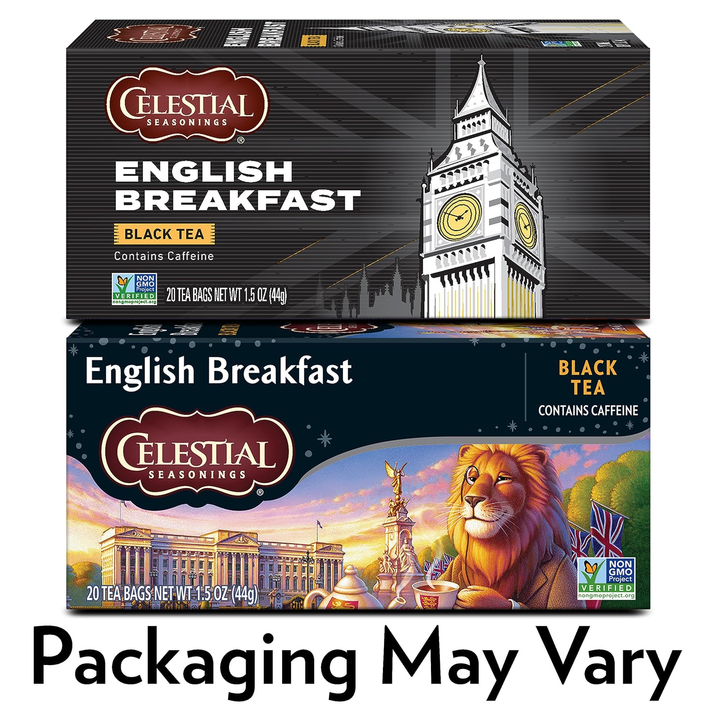 Celestial Seasonings Black Tea, English Breakfast, 20 Count (Pack Of 6) (Packaging May Vary)