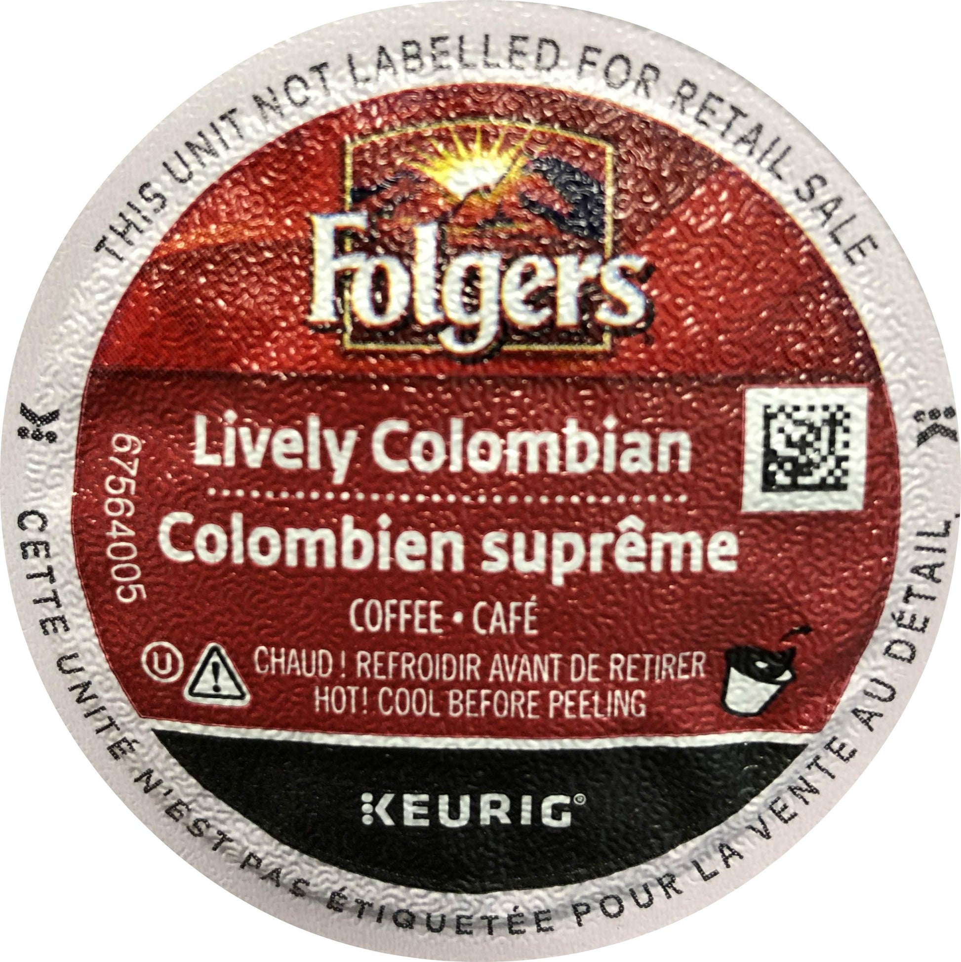 Folgers Lively Colombian Single Serve Coffee K-Cups, 80 Count, Compatible with Keurig Brewers