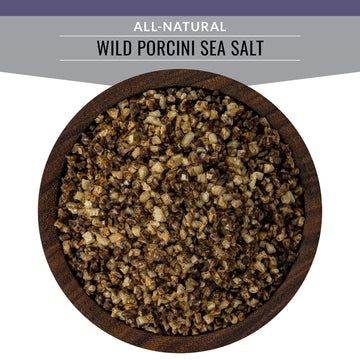 SaltWorks Artisan Salt Fusion Wild Porcini Sea Salt, 4 Ounce Zip-Top Pouch, Light to Dark Brown Crystals