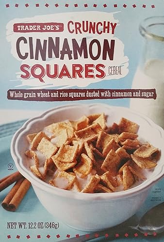 TJ's Crunchy Cinnamon Squares Cereal - 12.2 oz (346g) - Delicious Breakfast Option