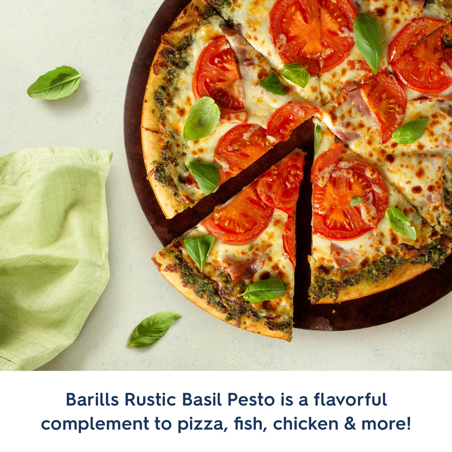 Barilla Rustic Basil Pesto Sauce Made with Italian Basil and Cheeses  6.5 oz. Jar  Pasta Sauce and Spread