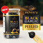 Homtiem Black Garlic 17.63Oz(500G), Whole Peeled Black Garlic, Natural Organic Sause Whole Black Garlic Cloves Fermenter For 90
