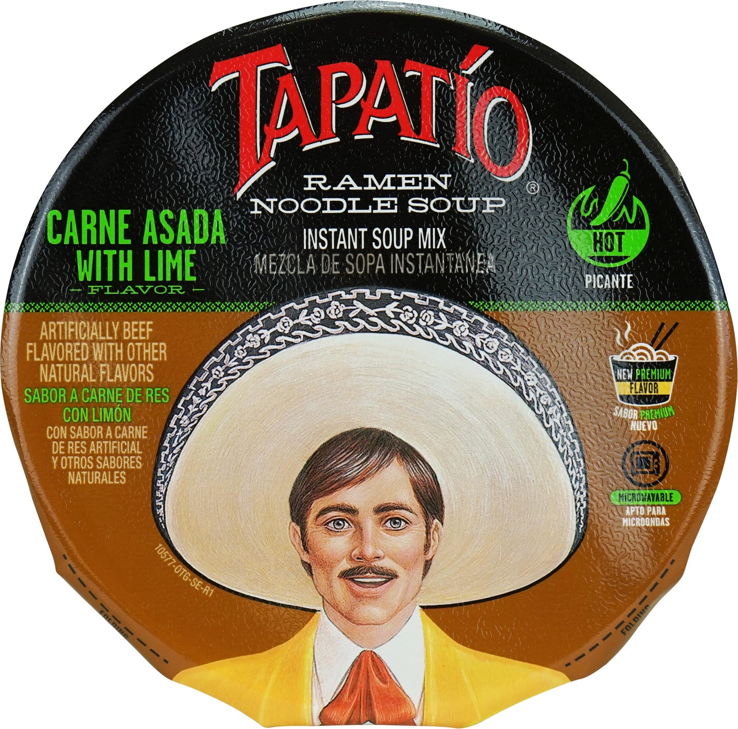 Tapatio Ramen Noodle Soup - Big Bowl - Carne Asada With Lime Flavor, 3.88 Oz (Bulk Case Of 6)