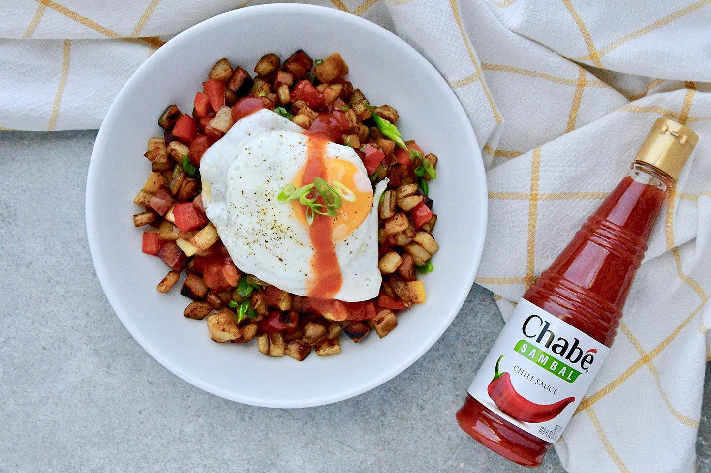 Chab   Sambal Chili Sauce, Chabe Hot Sauce, Vegan Sweet Chili, Spicy Ketchup, Sriracha, From Fresh Garlic, Gluten-free, 10.9 Fl