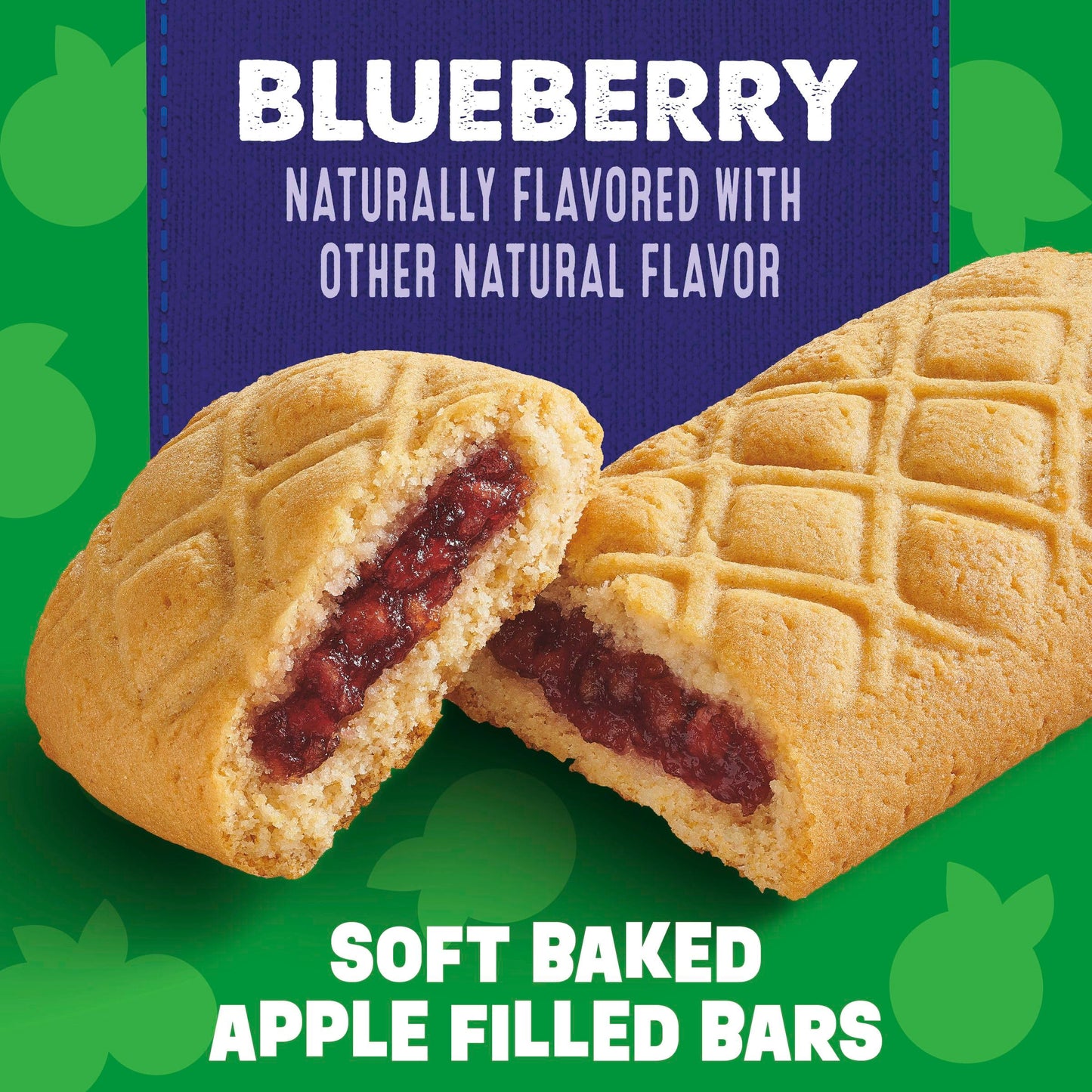 Motts Soft Baked Apple Filled Bars, Blueberry Flavor Snacks, Made with Real Fruit, 5 Ct, 6.55 oz