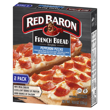 Red Baron, French Bread Pepperoni Pizza, 10.80 oz (Frozen)