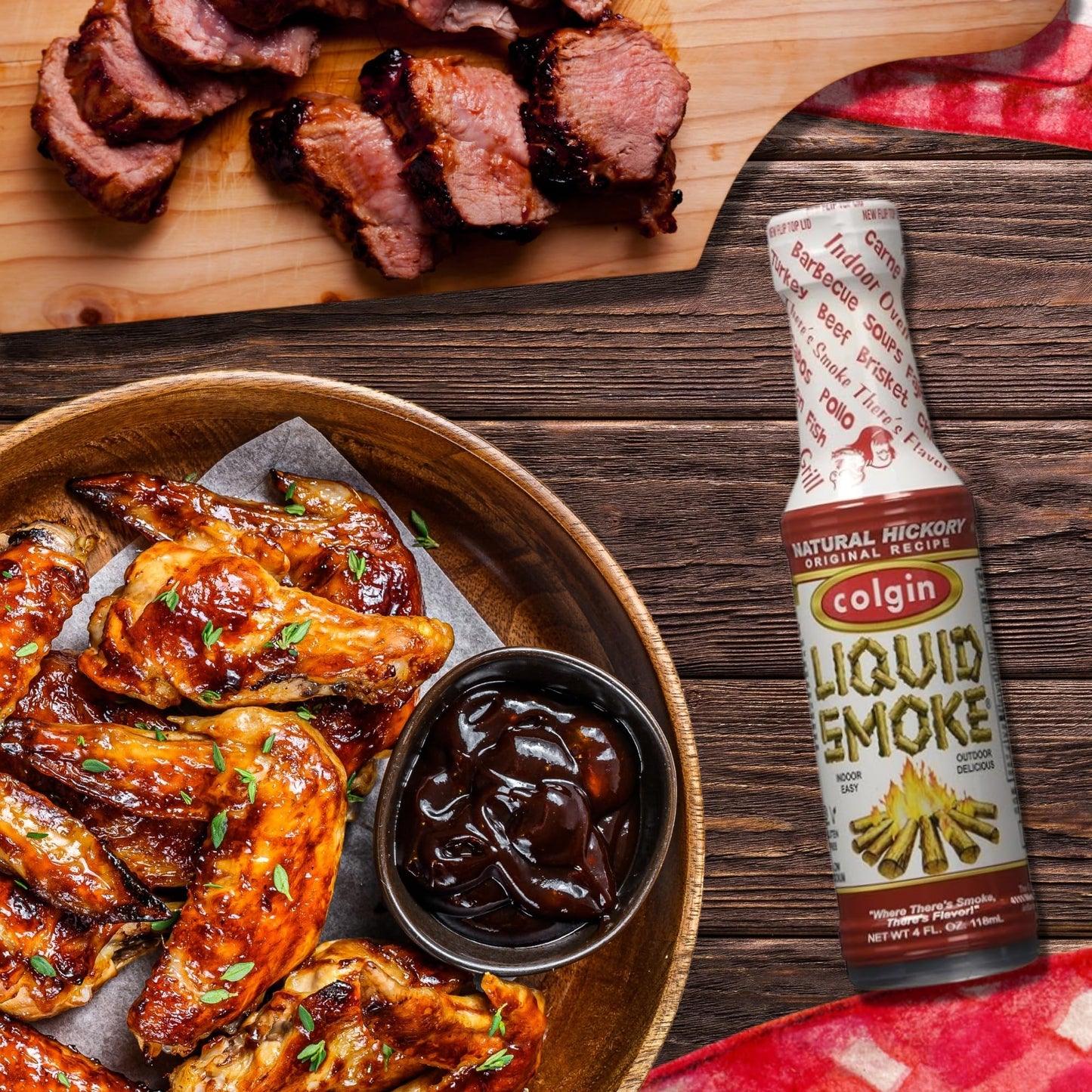 Colgin Authentic Hickory Liquid Smoke (4 oz) for Home Cooks & BBQ Enthusiasts | Liquid Smoke for Cooking | Rich, Sweet Smoky Fla