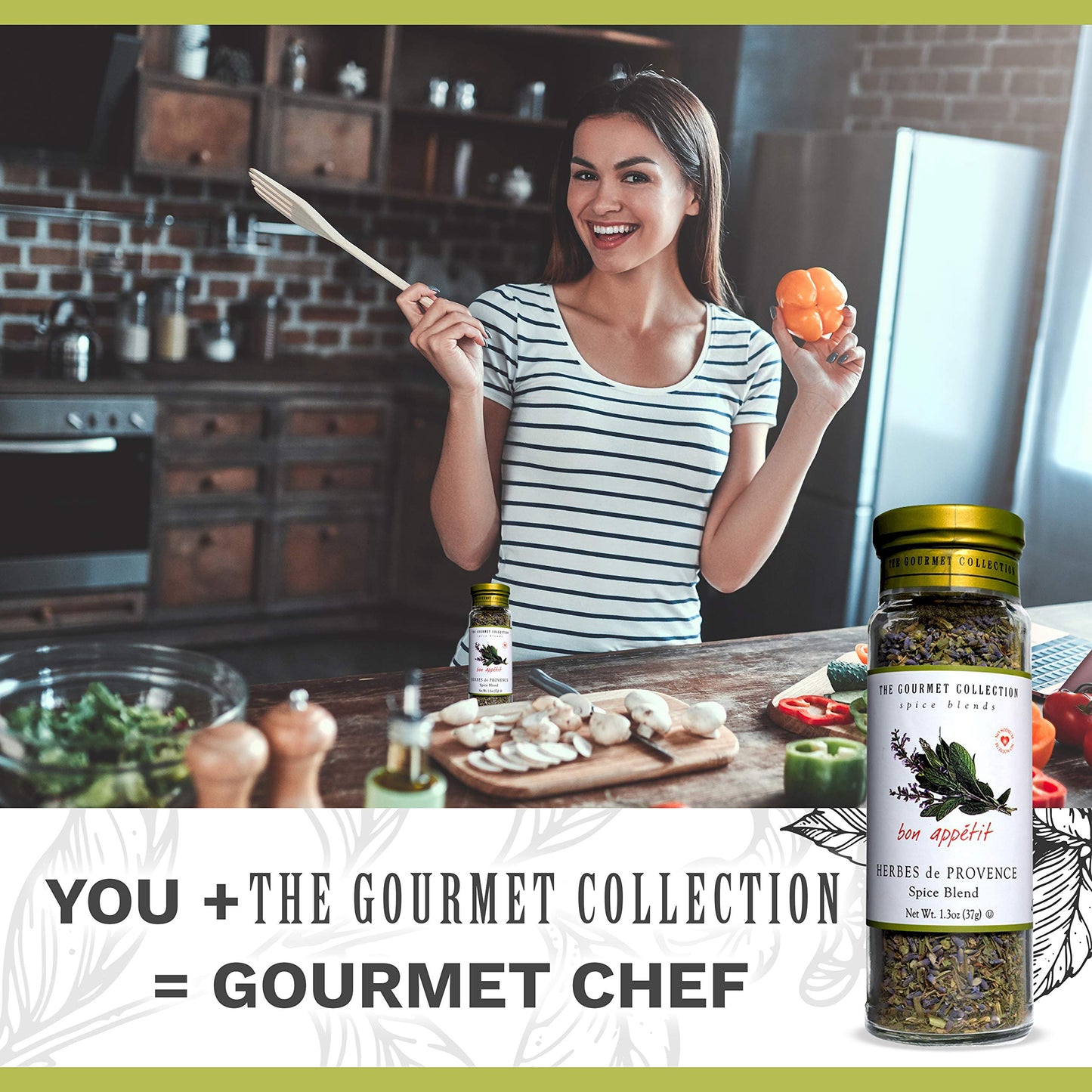 The Gourmet Collection Seasoning Blend & Spice Collection: Herbes De Provence Spice Blend With Lavender: Salt-Free: Chicken, Fis