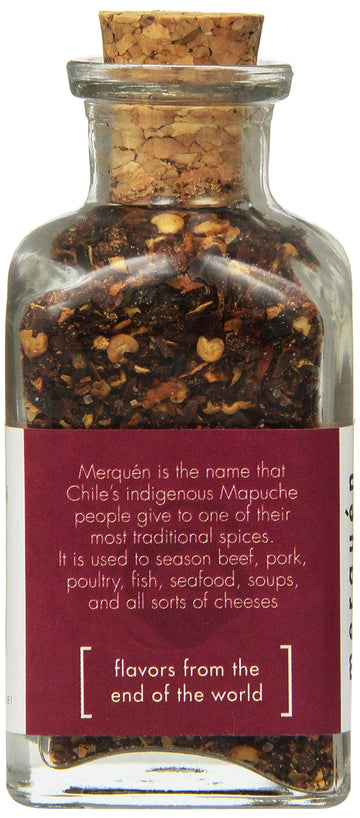 Etnia Merquen Smoked Chili Sea Salt, 1 Ounce, Red Corked Bottle