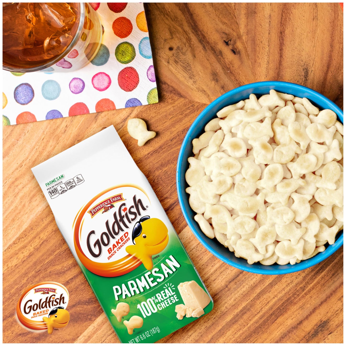 Pepperidge Farm Parmesan Crackers, Snack Crackers, 6.6 Oz Bag