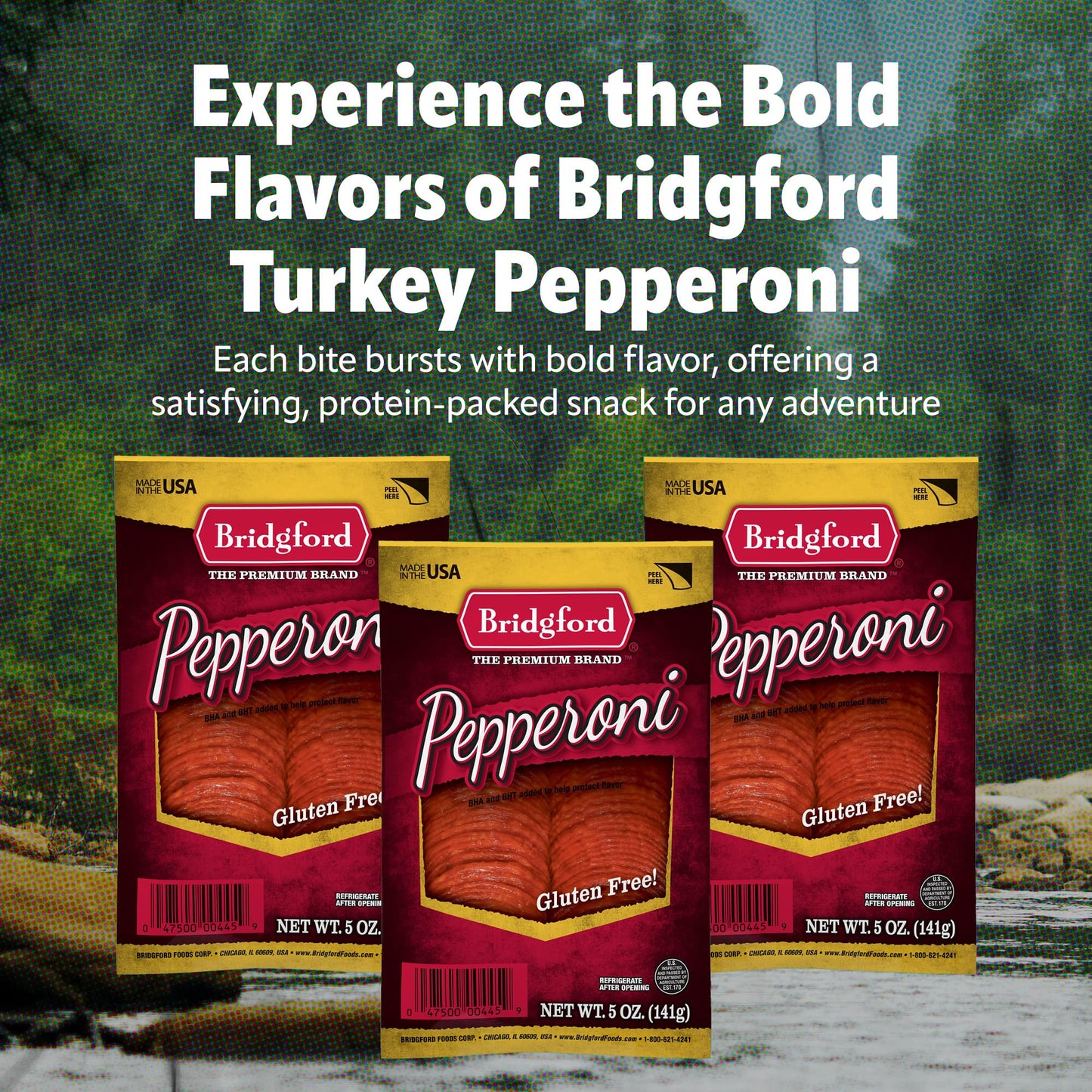 Bridgford Sliced Pepperoni 5 Oz Pack Of 4 - Gluten-Free Pepperoni Slices For Pizza And Sandwiches - Zero Carb Sliced Pepperoni F