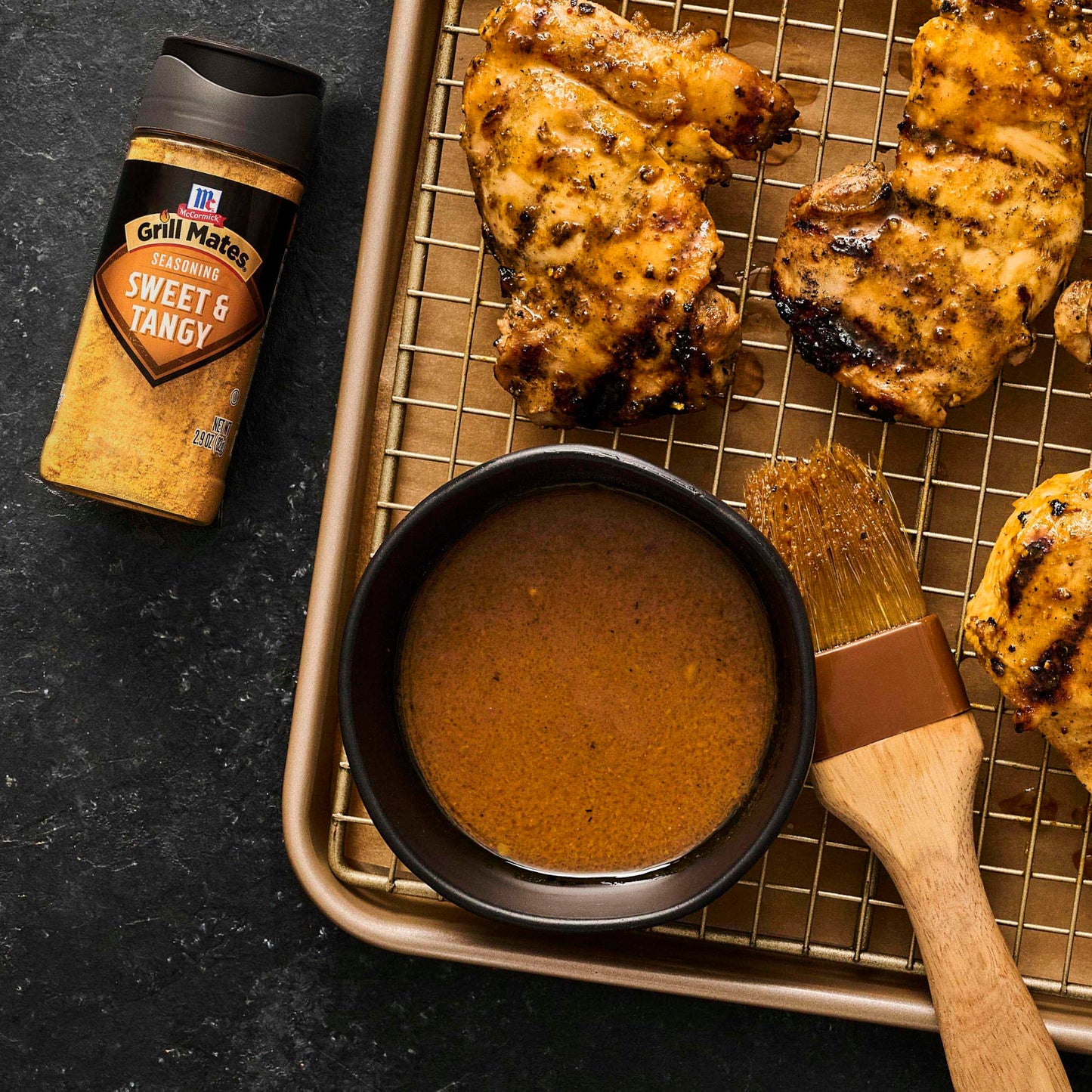 Mccormick Grill Mates Seasoning, Sweet & Tangy, Grilling Seasoning For Mouthwatering Chicken, Steak, Seafood, And More, 2.9 Oz