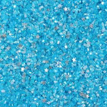 Sanding Sugar Edible Silver Glitter Stars Mix, Edible Blue Sugar Sprinkles For Cake Decorating, Sparkling Edible Sanding Sugar F