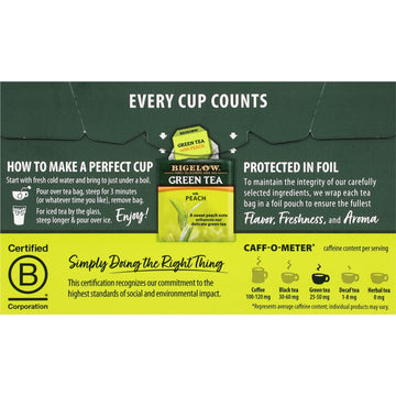 Green Tea W/Peach, 20 Ct - 6 Per Case.6