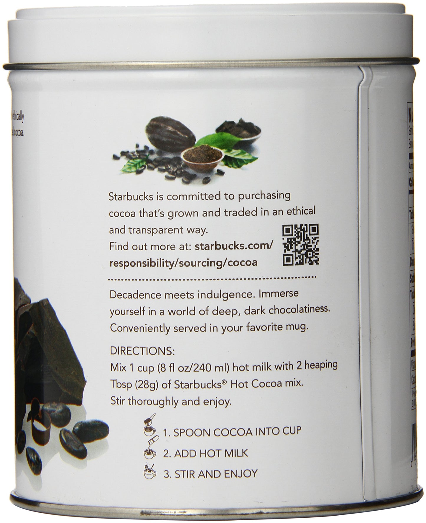 Starbucks Hot Cocoa, Double Chocolate, 7 Ounce