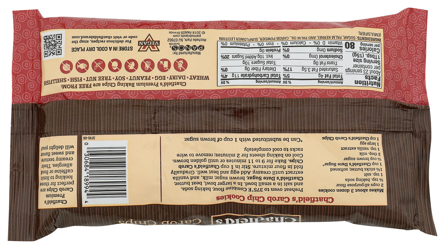 Chatfields Carob Chips - 12 Ounces, Case of 12, Model 95351-83090