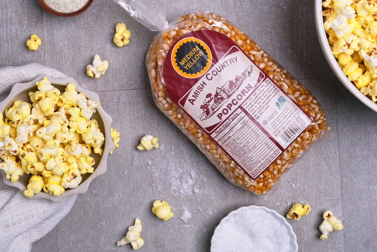 Amish Country Popcorn | 2 Lb Bag | Medium Yellow Popcorn Kernels | Old Fashioned, Non-Gmo And Gluten Free (Medium Yellow - 2 Lb