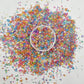 Sentovac Rainbow Diamonds Crystal Sprinkles | Edible Cake Cupcake Sprinkles 1 Bottle 3.53Oz/ 100G | For Wedding Party Baking Cup