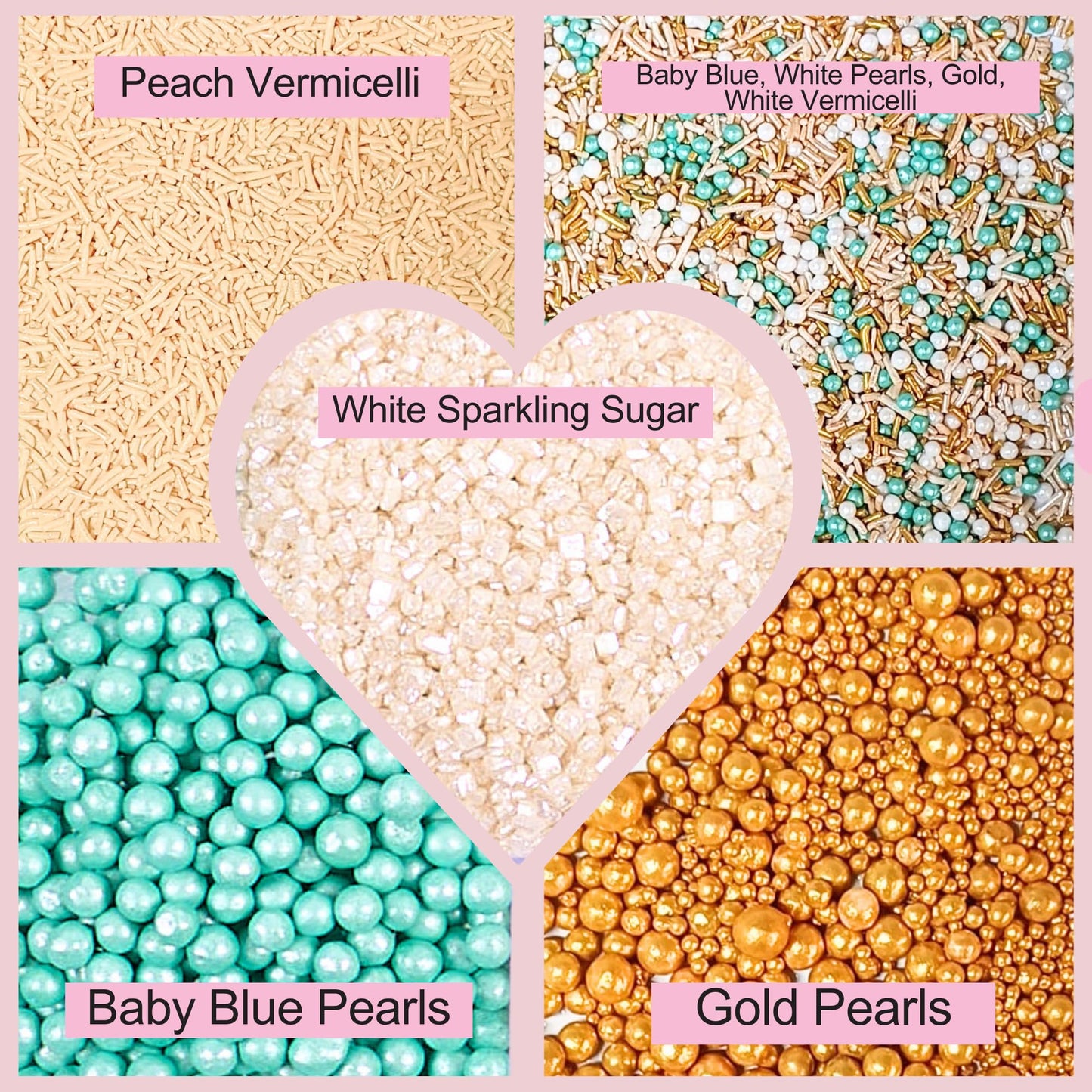 Confect Fairytale Frozen Cake Decorating Sprinkles, Multicolor Edible Mix, Vegan & Gluten-Free, 5 Oz