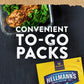 HELLMANNS Real Mayonnaise To Go Packets, Gluten Free, 3.8 oz, Pack of 6, Model -092021-v4