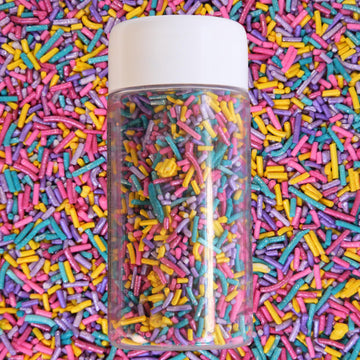 Confect Twinkle Toppings Rainbow Sprinkles - Custom Blend Multicolor Jimmies - Edible Toppings for Cake, Cupcake & Dessert Decor