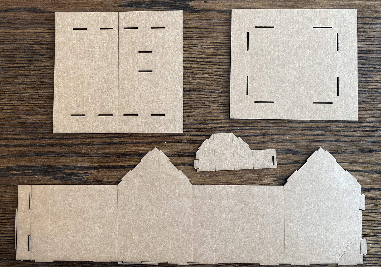 Gingerbread House Kit (Cardboard) - Pack Of 5 - Small Size - Designed & Made In The Usa - Christmas Holiday Craft For Home, Clas