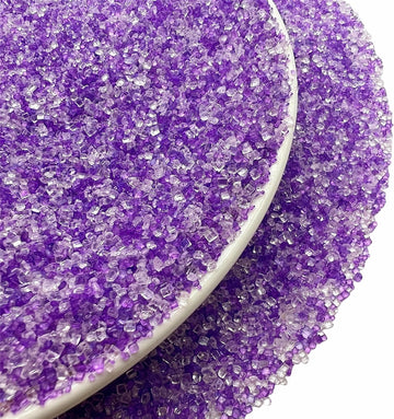 SE Si&Moos Purple and White Sanding Sugar Sprinkles White and Purple Sprinkles Sugar Rimmer for Cocktails, Edible Colored Sugars