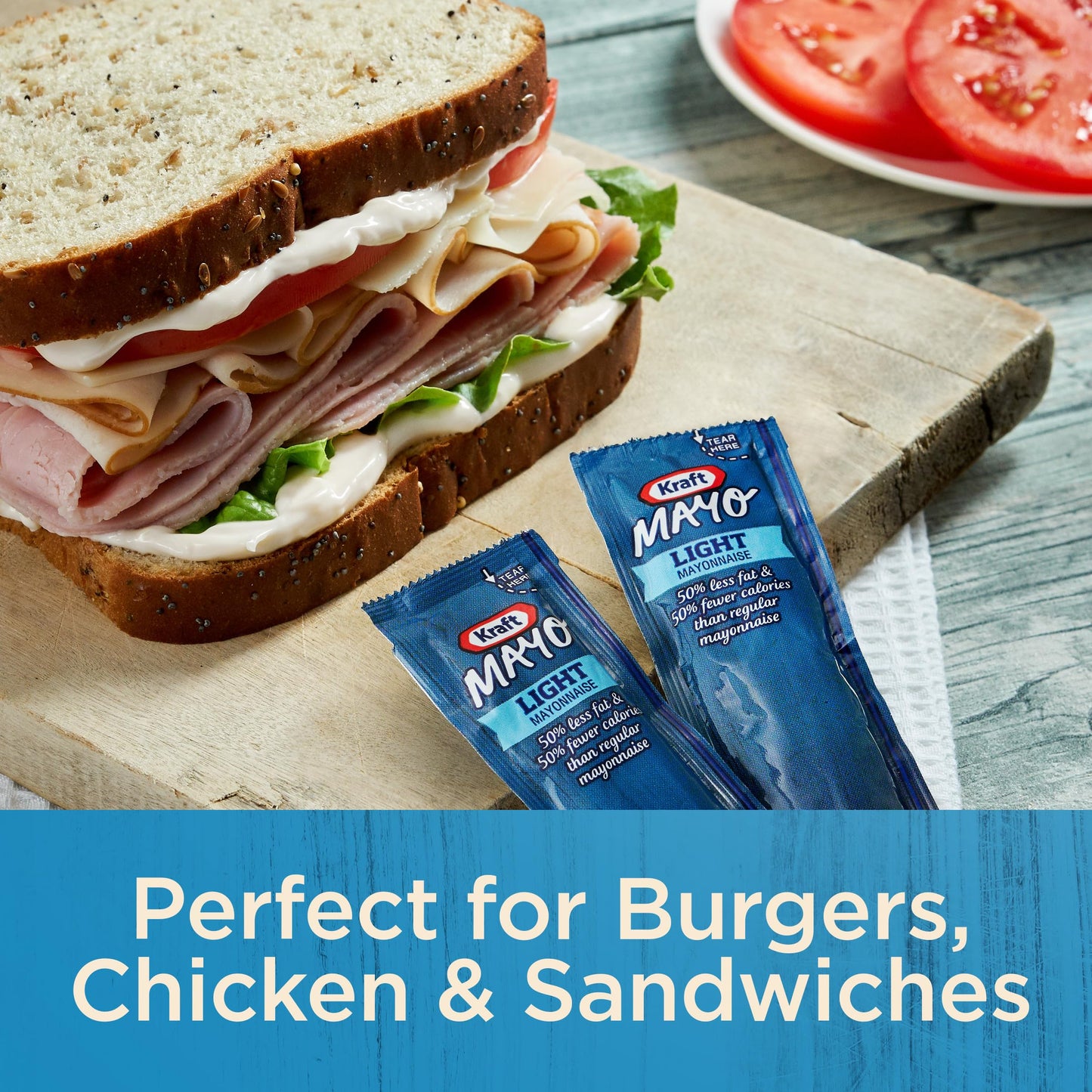 Kraft Mayo Light Mayonnaise Single Serve Packet (0.44 Oz Packets, Pack Of 200)