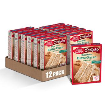 Betty Crocker Delights Super Moist Butter Pecan Cake Mix, 13.25 Oz. (Pack Of 12)