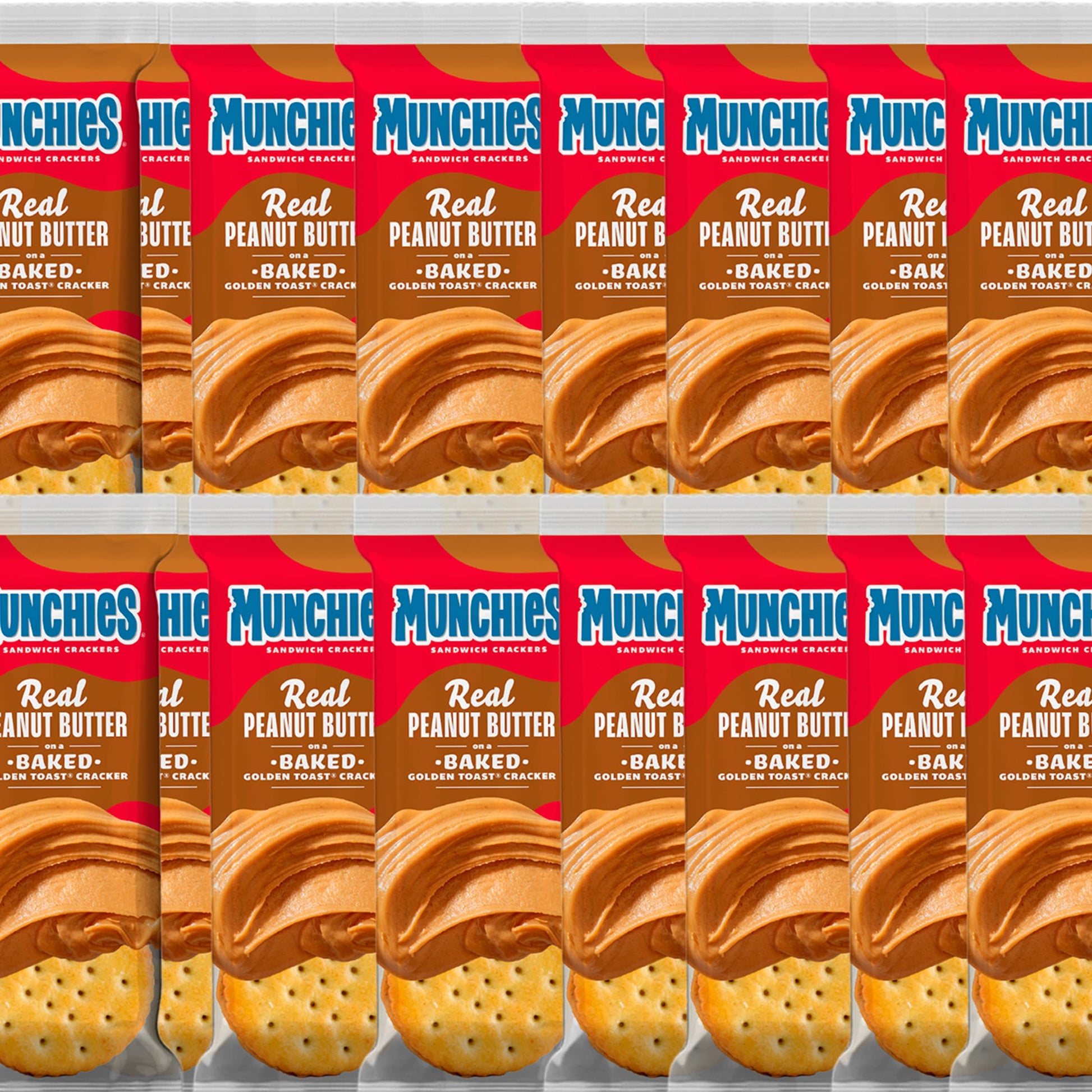 Munchies Sandwich Crackers, Peanut Butter, 1.42 Ounce, Crackers, Peanut Butter Crackers, Snack Crackers, Peanult Crackers Snack 