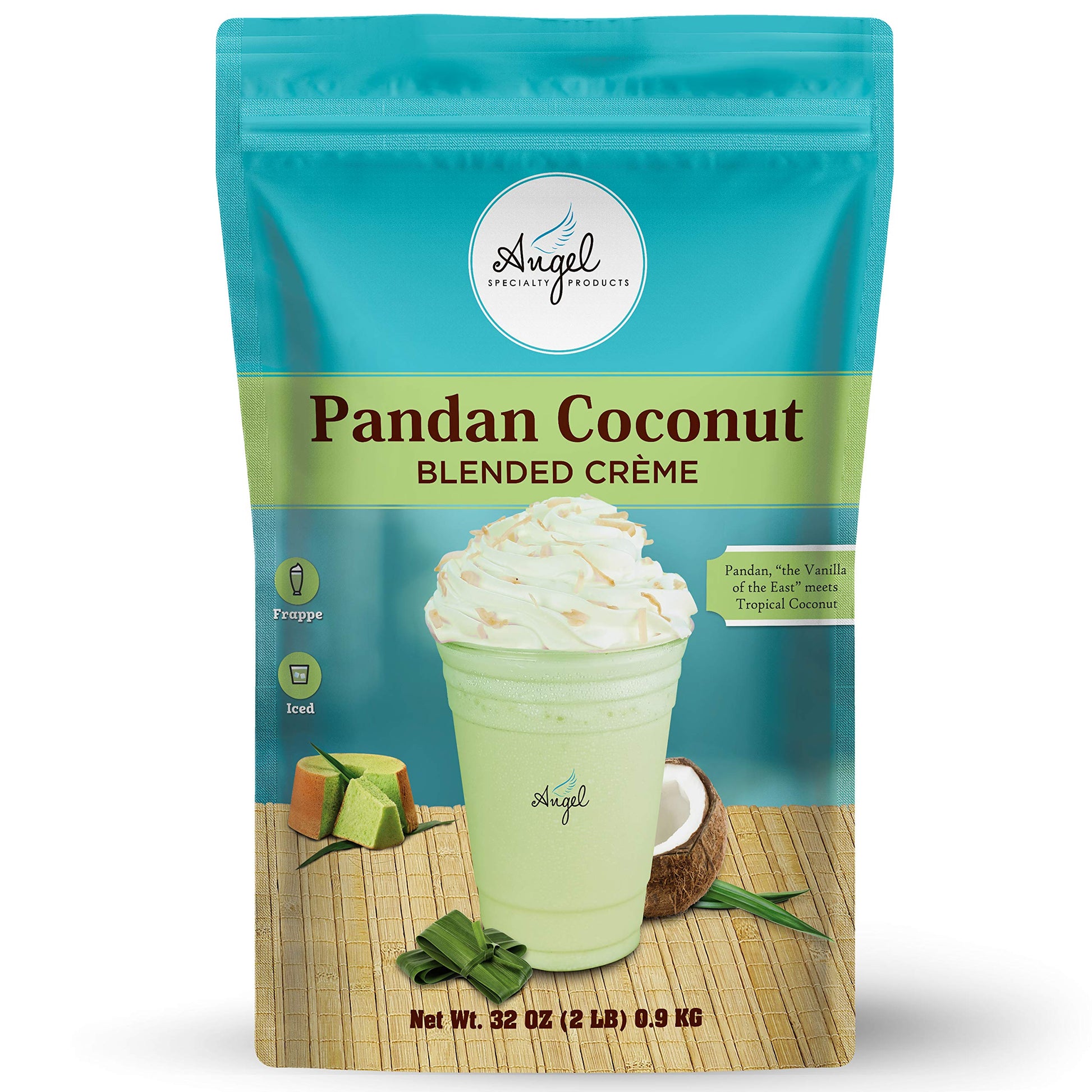 ANGEL SPECIALTY PRODUCTS Pandan Coconut Blended Crème Mix - 2 Pound Pack
